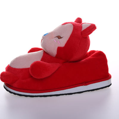 30cmピンク アカギツネのPlush柔らかい漫画のスリッパのPlush家の装飾