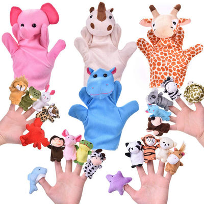 20cm赤ん坊のための興味深いPlush動物手パペット柔らかい人形