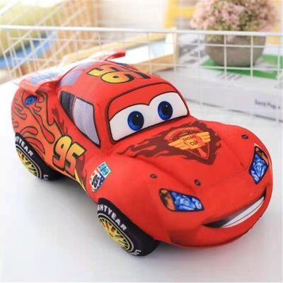 25cm注文の漫画によって詰められる車の赤いMcqueen車のおもちゃの印刷のロゴ
