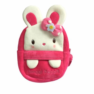 OEMのピンクの漫画のウサギのPlushバックパックかわいいPlush袋の子供の小型通学かばん