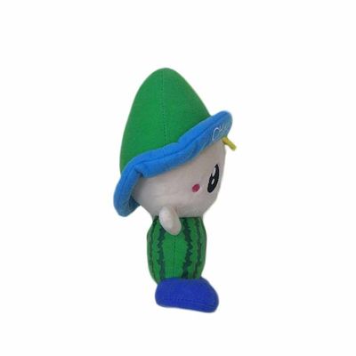 緑のスイカの男の子の注文のPlush人形がソファーのクッションを置く30cmはカスタマイズする