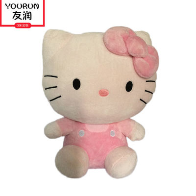 カスタマイズされたハローキティ白い猫のPlushおもちゃはぬいぐるみISO9001を