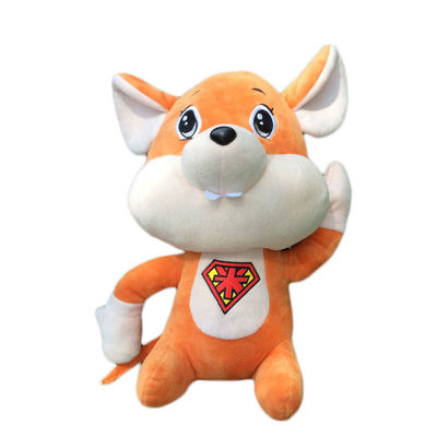 オレンジ黄道帯のマウスのPlush人形の漫画の小さいマウスはPlushおもちゃを詰めた