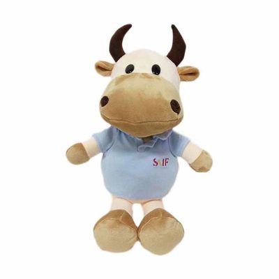 黄道帯牛Plush人形の漫画の小さい牛はぬいぐるみのPlushおもちゃを