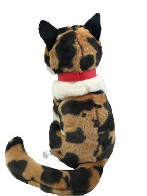 灰色そして白い猫はぬいぐるみのPlushおもちゃの柔らかい生地のバレンタイン デーのギフトを