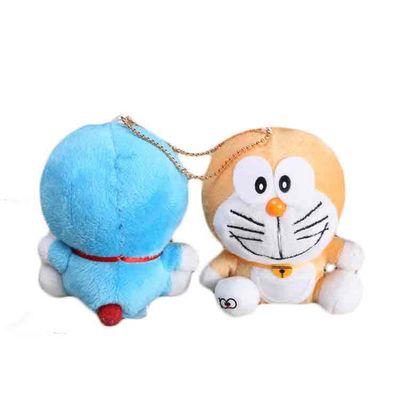 安全な無臭のDingdang猫のPlush Keychain PPの綿によって詰められる猫Keychain