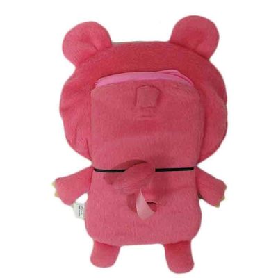 赤く小さいくまはぬいぐるみのギフトカード帯出登録者のPlush帯出登録者の柔らかいおもちゃの付属品を