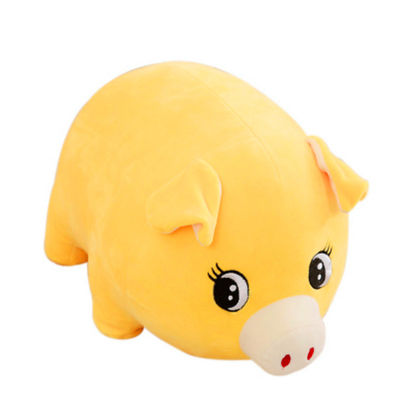 30cmポリエステル ピンクの黄色いブタはPlushおもちゃ大きいペット睡眠の枕を詰めた