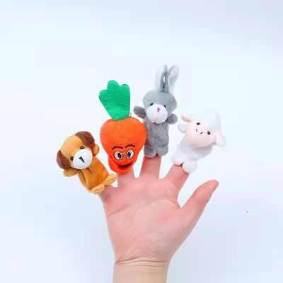 家族子供OEMのための相互動物のPlush指のパペット