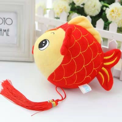 吸盤の祝祭のPlushおもちゃのギフトの新年のマスコットが付いている幸運で赤いコイのPlushおもちゃ