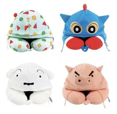 携帯用フード付きのU字型Plush首の枕旅行車のかわいいPlush Plush家の装飾
