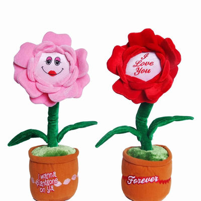 40cmのダンスおよび歌う鉢植えなPlushおかしい花のおもちゃ家の装飾の花
