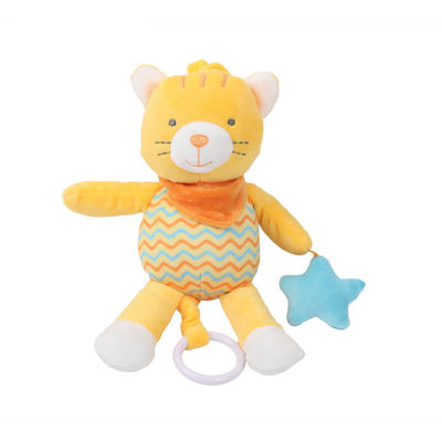 掛かるリングが付いている赤ん坊のなだめるような音楽鐘の動物のPlush人形