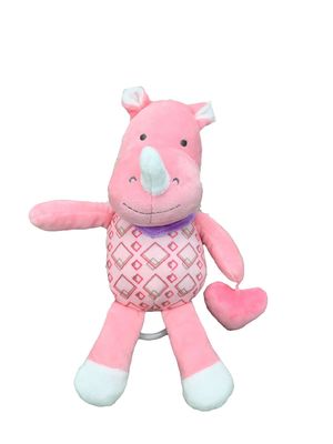 掛かるリングが付いている赤ん坊のなだめるような音楽鐘の動物のPlush人形