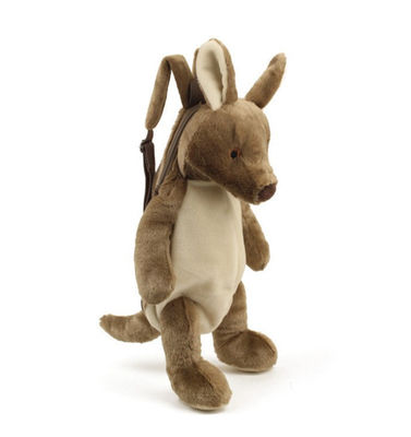 短いPlush生地の動物のバックパックの子供のバックパックODMの生産