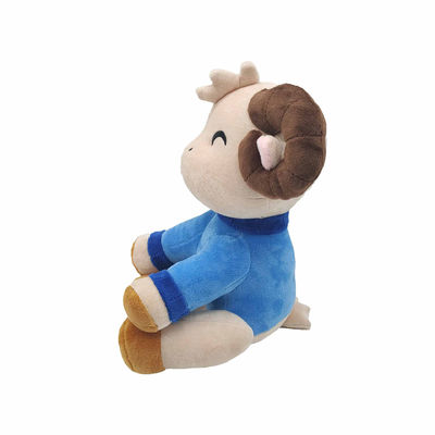 かわいい子ヒツジのプラシ天を満たす子供の30cm PPの綿は睡眠の枕をもてあそぶ