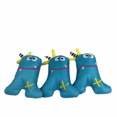 かみ傷の抵抗力があるオックスフォード青の三角形の海の怪獣はPlushおもちゃをかわいがる