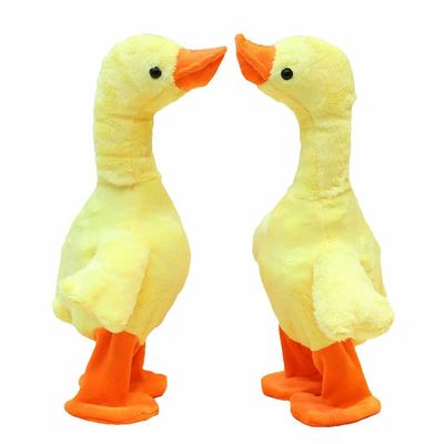 現実的な30cmのビロードの小さく黄色いアヒルのぬいぐるみ