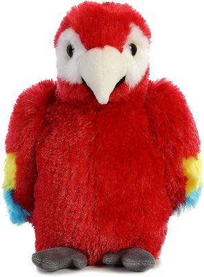 明るく赤いコンゴウインコのPlushおもちゃを詰めるポリエステル線維