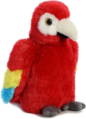 明るく赤いコンゴウインコのPlushおもちゃを詰めるポリエステル線維