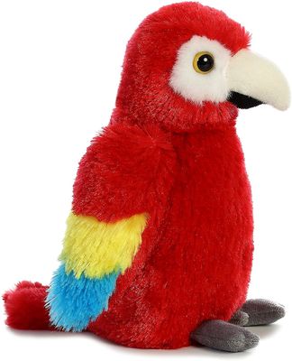 明るく赤いコンゴウインコのPlushおもちゃを詰めるポリエステル線維