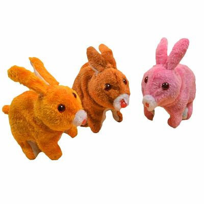 健全なバニーのPlushおもちゃを歩かせる20cmの電動機の中心