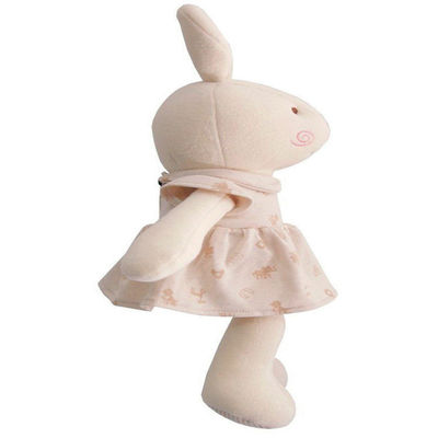 手の洗濯できる子供の25cmのピンクのバニーの柔らかいおもちゃ