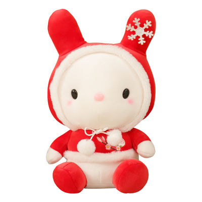 ODMは友好的な20cmの雪片のウサギのPlushおもちゃの皮を剥ぐ
