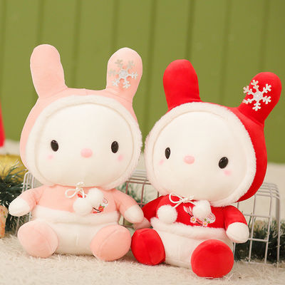 ODMは友好的な20cmの雪片のウサギのPlushおもちゃの皮を剥ぐ