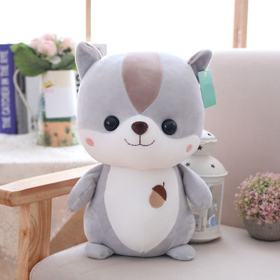 ポリプロピレンの綿が付いているOEMの子供のリスのPlushおもちゃ25cmは満ちた