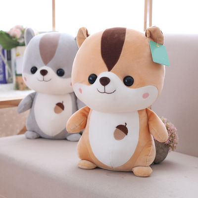 ポリプロピレンの綿が付いているOEMの子供のリスのPlushおもちゃ25cmは満ちた