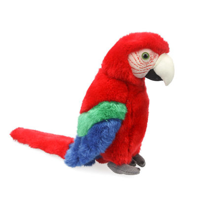子供のplushおもちゃのための明るく赤いコンゴウインコのぬいぐるみのギフトを詰めるポリエステル線維