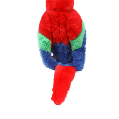 子供のplushおもちゃのための明るく赤いコンゴウインコのぬいぐるみのギフトを詰めるポリエステル線維
