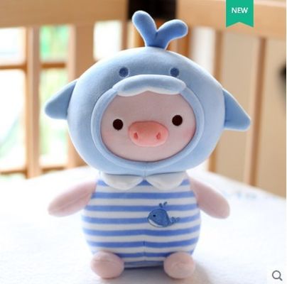 PPの綿の詰物が付いているKawaiiの漫画のブタのPlushおもちゃ