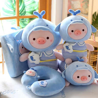 PPの綿の詰物が付いているKawaiiの漫画のブタのPlushおもちゃ