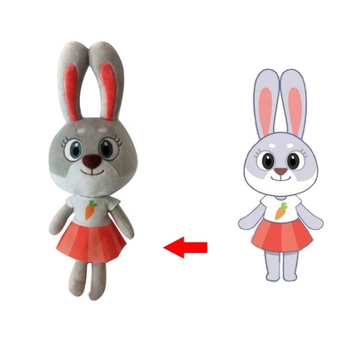KawaiiのEN71証明のプラシ天によって詰められるバニーのおもちゃ