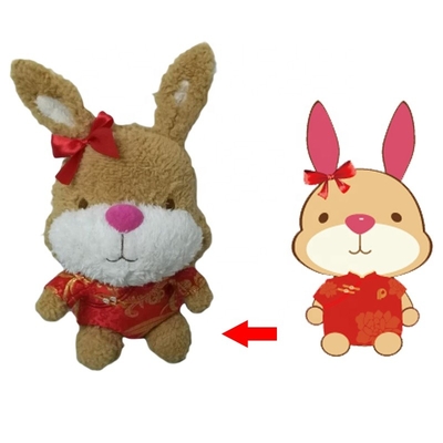 KawaiiのEN71証明のプラシ天によって詰められるバニーのおもちゃ