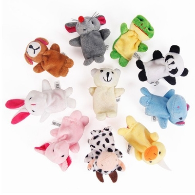 EN71 ASTMの標準的なplush漫画動物指のパペット