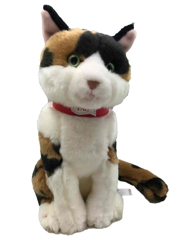 灰色そして白い猫はぬいぐるみのPlushおもちゃの柔らかい生地のバレンタイン デーのギフトを