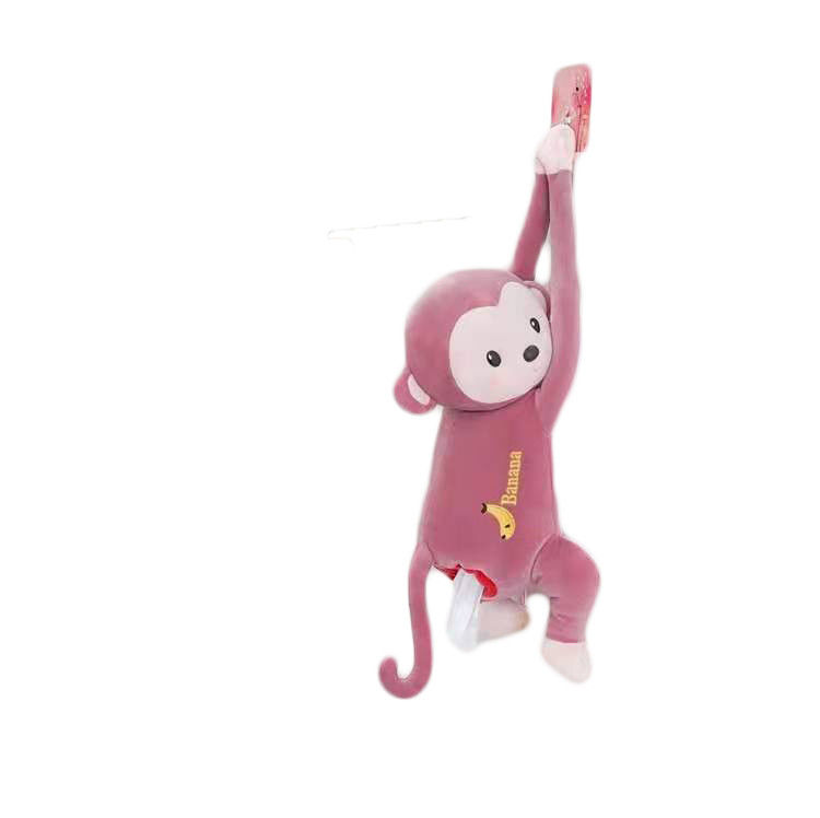美しい掛かるPlush猿のカートンは車の内部のPlush家の装飾を置いた