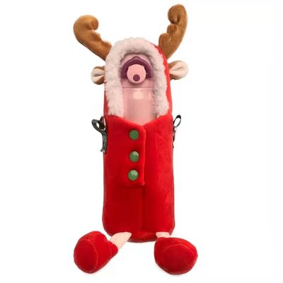 クリスマスのシカのThermosのPlushコップはかわいい投げられた水コップPlushカバーをカバーする