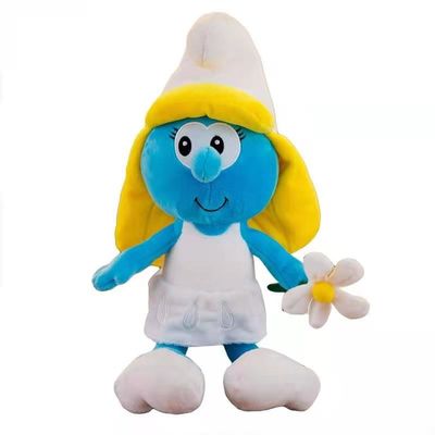 40cmの漫画のSmurfのぬいぐるみの日本製アニメのプラシ天は青い父の青い姉妹をもてあそぶ