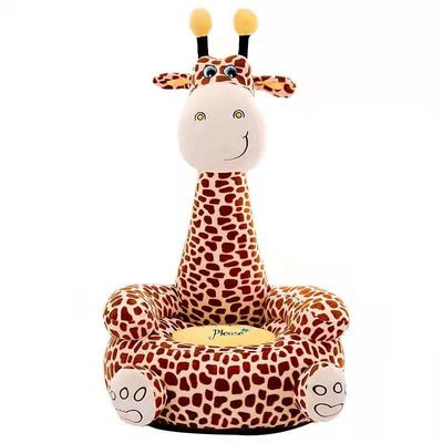 キリンの子供のPlushソファーの漫画の動物の小さいソファーの幼稚園の赤ん坊の椅子