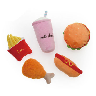 OEM/ODMの相互食糧はPlushピカピカの犬のおもちゃを形づけた